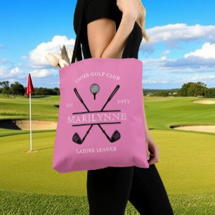 Pink Ladies Golf Club Name Tote Bag