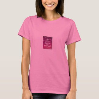 Pink ladies t-shirt keep calm and sparkle