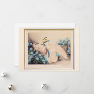 Pink Lady, 1933 by Louis Icart Holiday Card