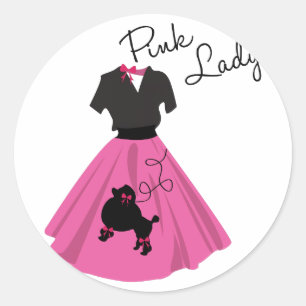 Pink Lady Classic Round Sticker