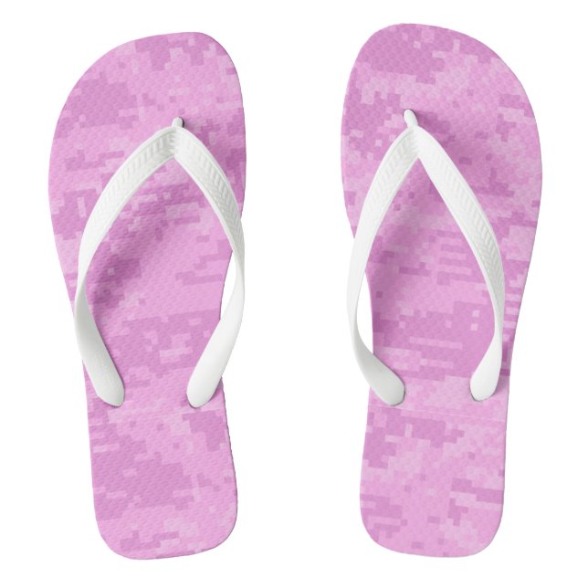 Pink Lady Digital Camo Pattern Jandals (Footbed)
