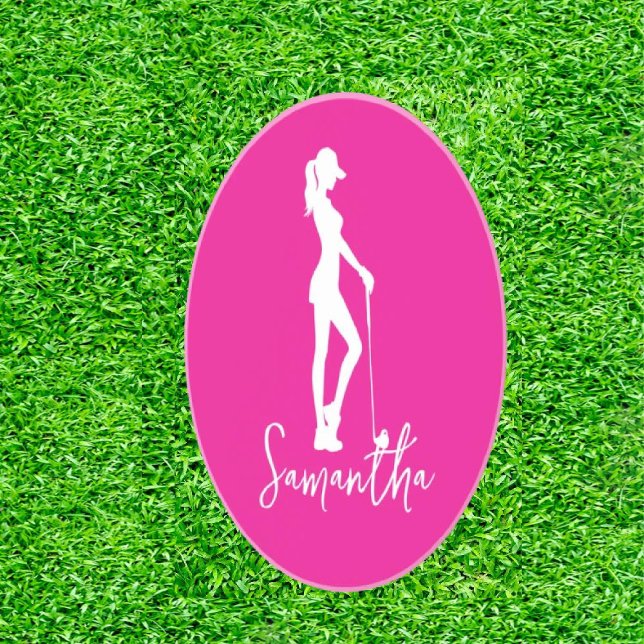 Pink Lady Monogram  Coaster (Swing with Style, Play with Grace!)