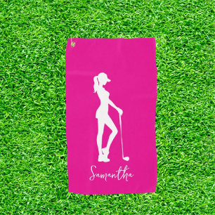 Pink Lady Monogram  Golf Towel
