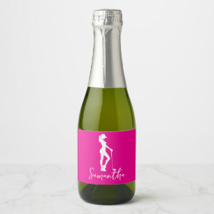 Pink Lady Monogram  Sparkling Wine Label