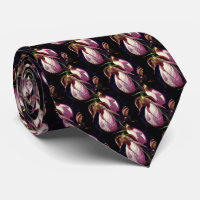 Pink Lady Slipper Orchid Pair Flower Nature 