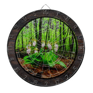 Pink Lady Slipper wild Orchid Dartboard