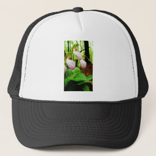 Pink Lady Slipper wild Orchid Trucker Hat