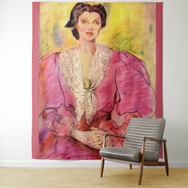 pink lady tapestry (In Situ)