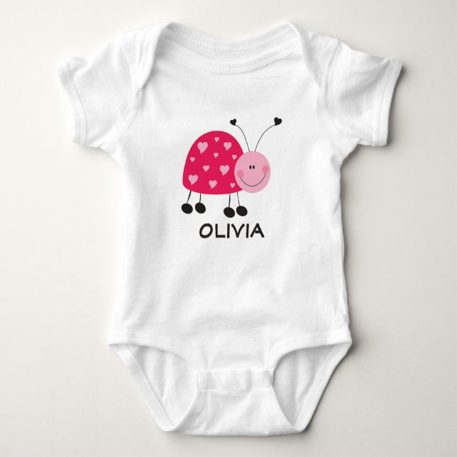 Pink Ladybug Bodysuit (Front)