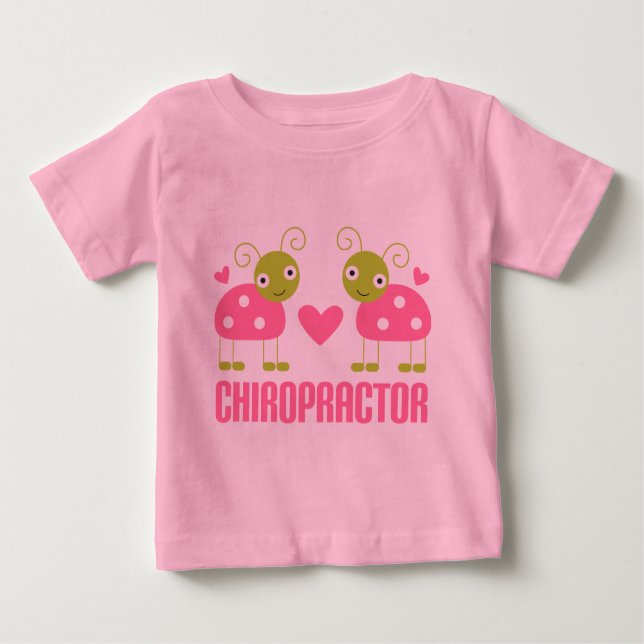 Pink Ladybug Chiropractor Gift Baby T-Shirt (Front)