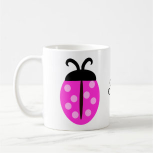 Pink Ladybug Coffee Mug