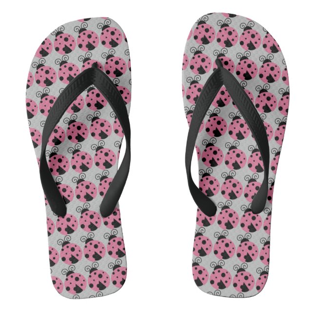 Pink Ladybug Jandals (Footbed)