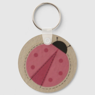 pink ladybug key ring