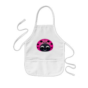 Pink Ladybug Kids Apron