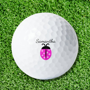 Pink Ladybug Name  Golf Balls