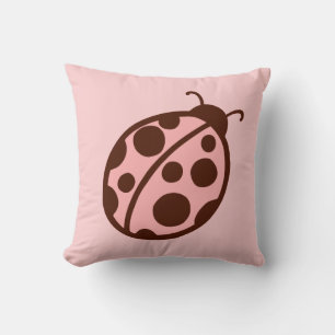 Pink Ladybug Pillow