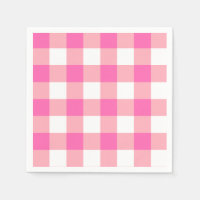 Pink Large Gingham Plaid Checks