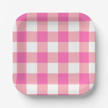 Pink Large Gingham Plaid Checks