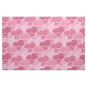 Pink Large Vintage Victorian Floral Roses Texture Fabric