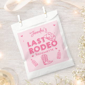 Pink Last Rodeo Cowgirl Bachelorette Party Favour Bags