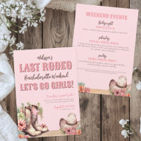 Pink Last Rodeo Cowgirl Bachelorette Party