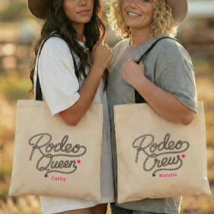 Pink Last Rodeo Western Bach Party Tote Bag