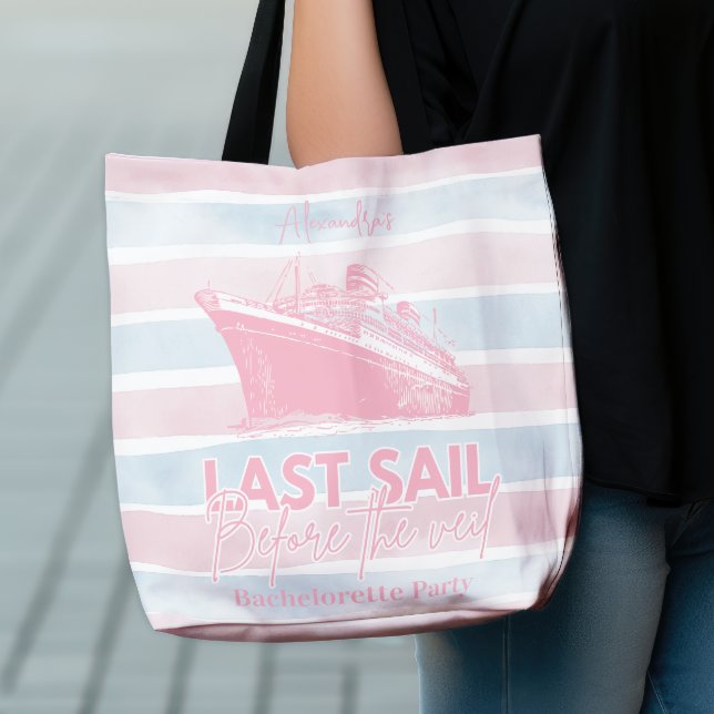 Pink Last Sail Before The Veil Bachelorette  Tote Bag (Creator Uploaded)