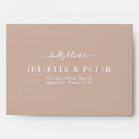 Pink latte Colour w/ Return Address 5x7 Envelope