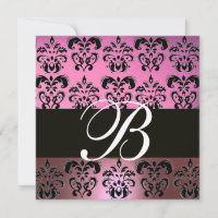 PINK LAVENDER BLACK,PURPLE DAMASK MONOGRAM ,white