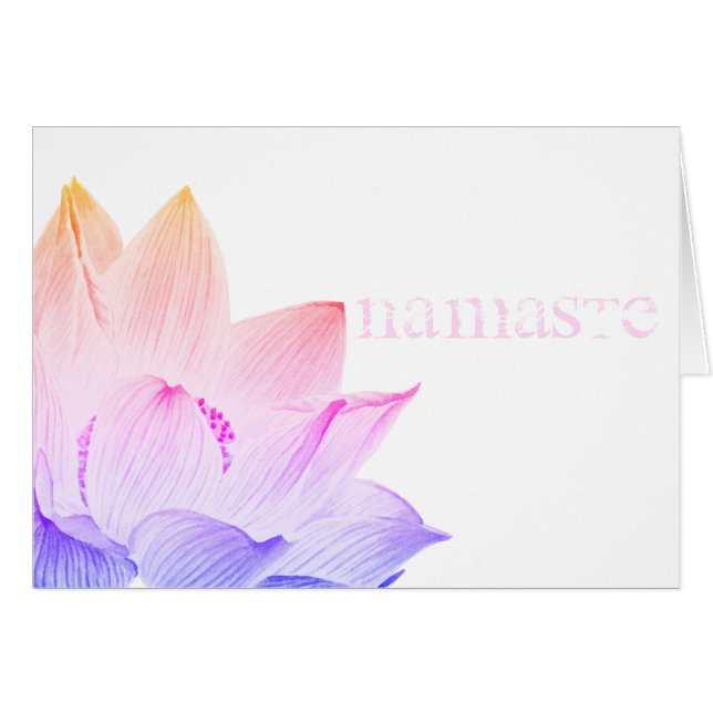 *~* Pink Lavender Blue Lotus Namaste (Front Horizontal)