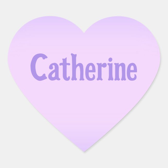 Pink Lavender Catherine Heart Sticker (Front)