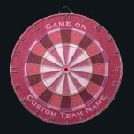 Pink Lavender Custom Phrase Team Name  Dartboard<br><div class="desc">This would be an awesome gift for a couple for the games room in their new home (or in the garage?). Maybe for a girly girl-cave or she-shed! Have her friends over and show off her really cool new custom dartboard with their own custom phrase on it! Or maybe their...</div>