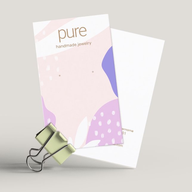 Pink Lavender Earring Jewellery Display Business Card (Creator Uploaded)