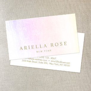 Pink Lavender Gradient Marble Elegant  Beauty  Business Card