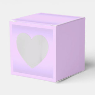 Pink Lavender Heart Wedding Favour Box