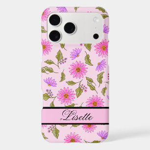 Pink Lavender Lacy Daisy Personalised iPhone Case