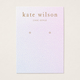 Pink Lavender Ombre Leather Earring Display Card
