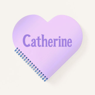 Pink Lavender Personalized Heart Notebook