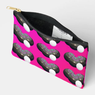 Pink Lawn Bowls And Jack, Accessory Pouch
