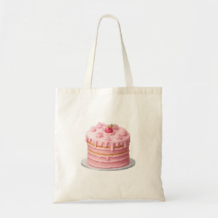 Pink Layered Drip Cake Emoji  Tote Bag