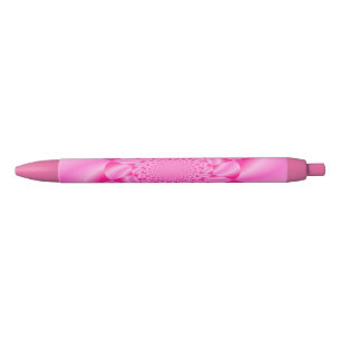 Pink Leaf Petal  Black Ink Pen