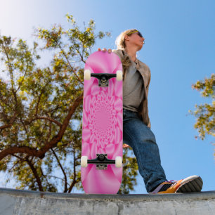 Pink Leaf Petal  Skateboard