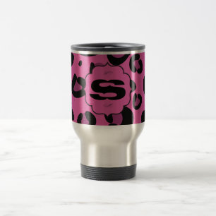 Pink Leapord 15 oz. Stainless steel Travel Mug Cup