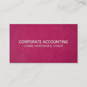 Pink Leather Background Business Card