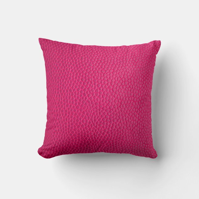 Pink leather leather texture skin cushion (Front)