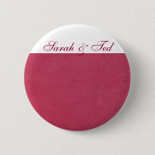 Pink Leather Look 6 Cm Round Badge