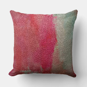 Pink Leather Look Cushion