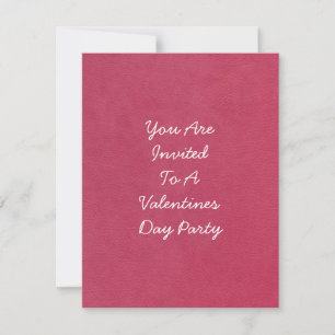Pink Leather Look Invitation