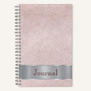 Pink leather look journal