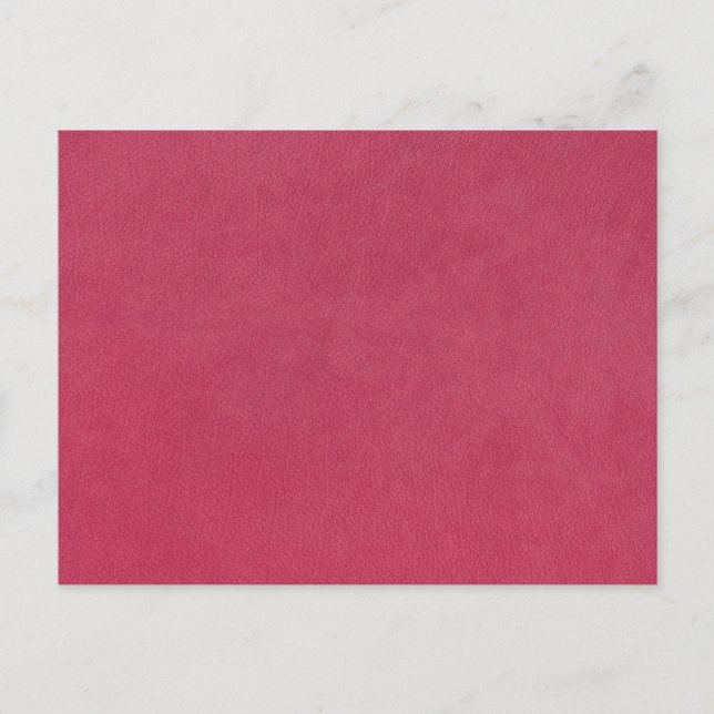 Pink Leather Look Postcard (Front)